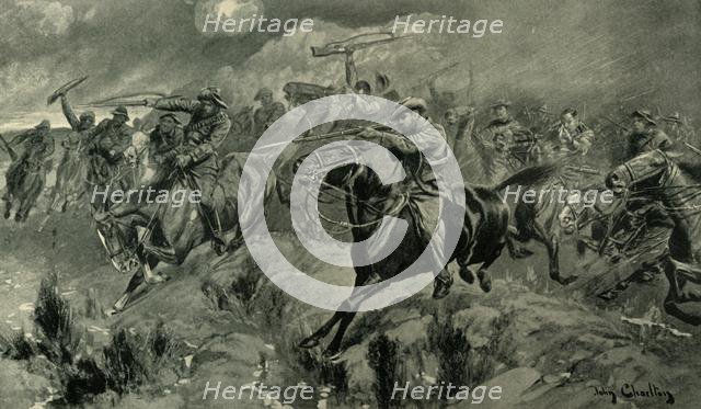 'The Fight at Brakenlaagte: Boers Charging', 1902. Creator: John Charlton.