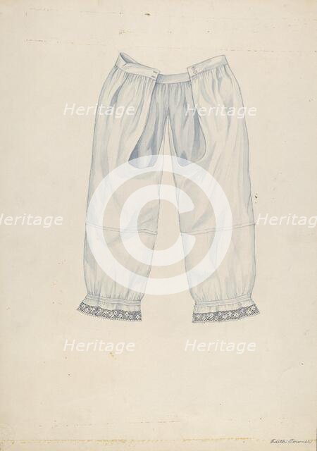 Pantalette, c. 1937. Creator: Edith Towner.