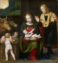 The Adoration of the Christ Child, 1524. Creator: Luini, Bernardino (ca. 1480-1532).