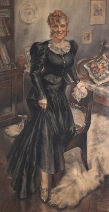 Portrait of the Actress Olga Androvskaya (1898-1975), 1940. Creator: Pyotr Mitrofanovich Shukhmin.