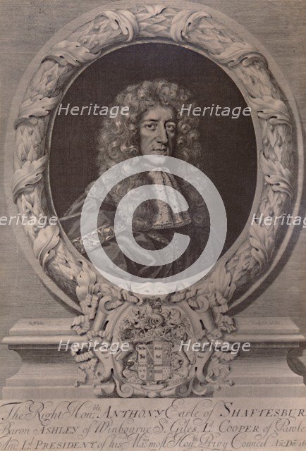 Anthony Ashley Cooper, 1st Earl of Shaftesbury, English statesman, c1680 (1894). Artist: Robert White.