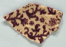Velvet Fragment, early 1600s. Creator: Unknown.