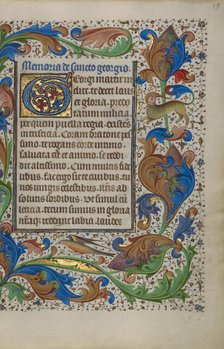 Decorated Text Page; Book of Hours, about 1450-1455. Creator: Unknown.