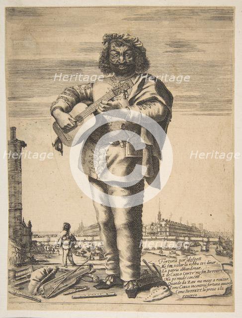 Carlo Cantu called Buffetto, 1646. Creators: Stefano della Bella, Jean Couvay.