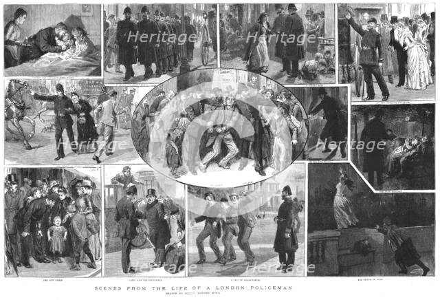 ''Scenes from the Life of a London Policeman', 1890. Creator: Robert Barnes.