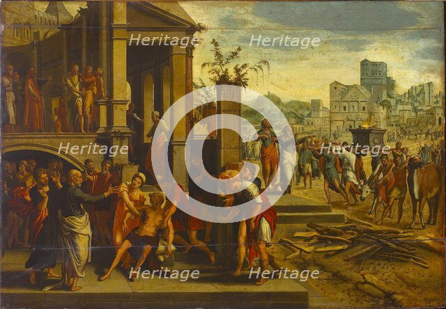 Saints Paul and Barnabas at Lystra, First Half of 16th cen. Creator: Master of the Budapest Saints Paul and Barnabas (active first Half of 16th cen.).