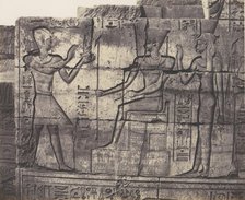 Karnak (Thèbes), édifice en Ruines - Sculptures du la Paroi Intèrieure..., 1851-52, printed 1853-54. Creator: Félix Teynard.