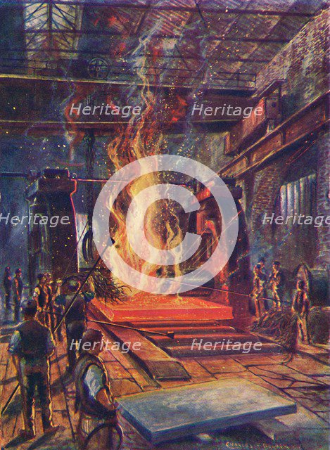 'Steel Rolling', c1917. Artist: Unknown.