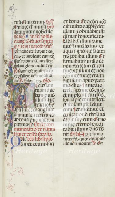 Missale: Fol. 25: Saint John with Eagle, 1469. Creator: Bartolommeo Caporali (Italian, c. 1420-1503).