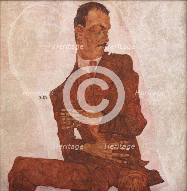 Portrait of Arthur Roessler, 1910. Creator: Schiele, Egon (1890-1918).