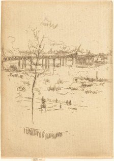 Charing Cross Railway-Bridge, c. 1887. Creator: James Abbott McNeill Whistler.