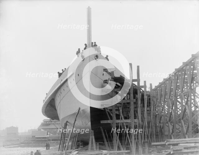 Eastern States on the ways, Dec. 7, 1901, 1901 Dec 7. Creator: Unknown.