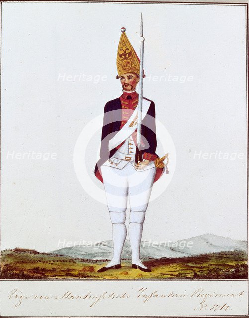 Grenadier of the Regiment Zöge von Manteuffel, 1762. Artist: Anonymous  