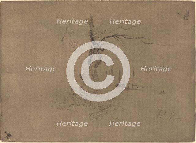 Arbres et Bateaux (Trees and Boats). Creator: Felix Hilaire Buhot.