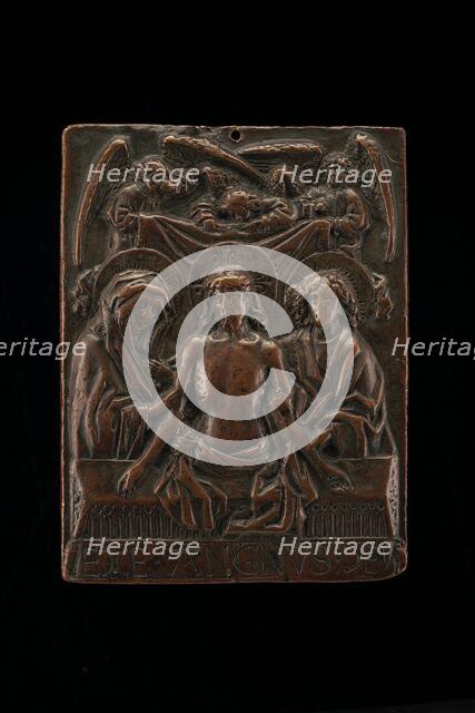 Christ in Tomb with Virgin and Saint John, 15th century. Creator: Unknown.