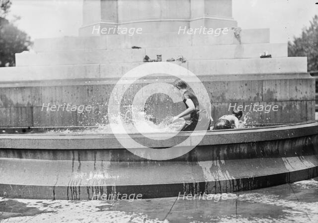 District of Columbia Parks - Children At Fountains And Pools, 1912. Creator: Harris & Ewing.