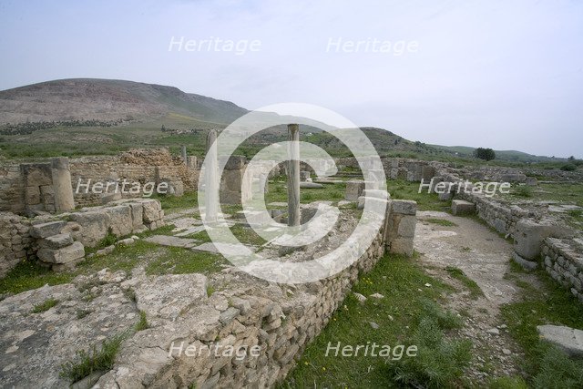 A basilica in Bulla Regia, Tunisia. Artist: Samuel Magal