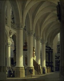 The church in St. Template in Brussels, 1853. Creator: Heinrich Hansen.