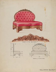 Sofa, c. 1936. Creator: Wellington Blewett.