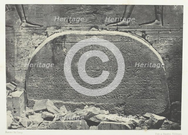 Grand Temple d'Isis à Philoe, Proscynéma (Acte d'Adoration); Nubie, 1849/51, printed 1852. Creator: Maxime du Camp.