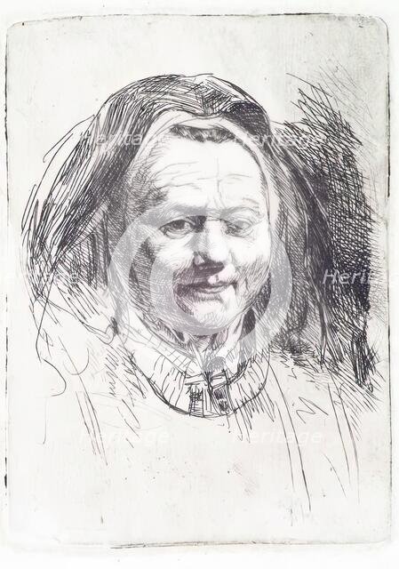 Head of an Old Woman (in the style of Rembrandt), (c1620s), c1820s. Creator: Andrew Geddes.