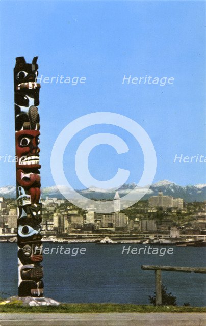 Seattle skyline, Washington, USA, 1954. Artist: Unknown