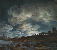 Full Moon Over the Sea, 1800-1810. Creator: Bagetti, Giuseppe Pietro (1764-1831).
