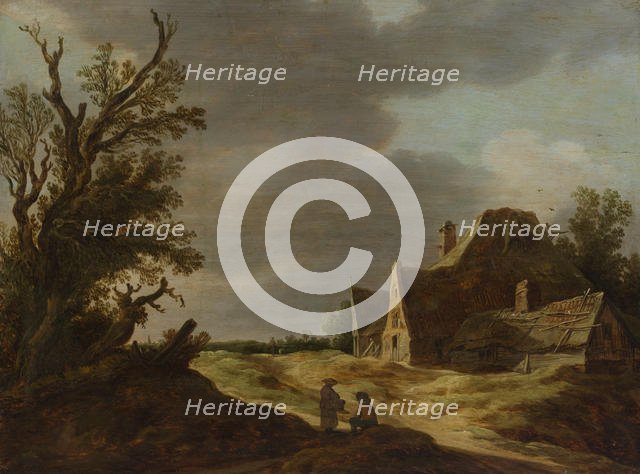 Sandy Road with a Farmhouse, 1627. Creator: Jan van Goyen.
