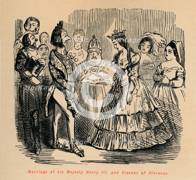 'Marriage of his Majesty Henry III and Eleanor of Provence', c1860, (c186. Artist: John Leech.