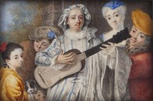 Pierre Sirois with his children, c1710s. Creator: Unknown.