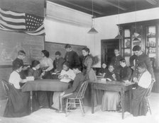 Hampton Institute, Va., 1899 - Classroom scenes - Bible history, 1899 or 1900. Creator: Frances Benjamin Johnston.