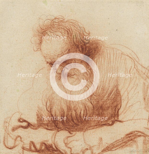 Sitting old man,  c.1630. Creator: Rembrandt Harmensz van Rijn.