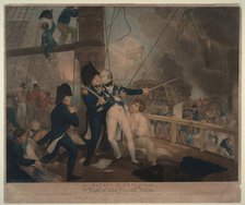 The Battle of Trafalgar and the Death of Nelson, 1806. Artist: Craig, William Marshall (ca. 1765-1827)