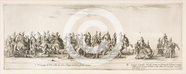 Part of the Entrance of the Polish Legation (I and K), 1633. Creator: Stefano della Bella.