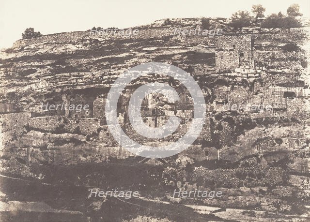 Jérusalem, Village de Siloam, Vue générale, 1854. Creator: Auguste Salzmann.