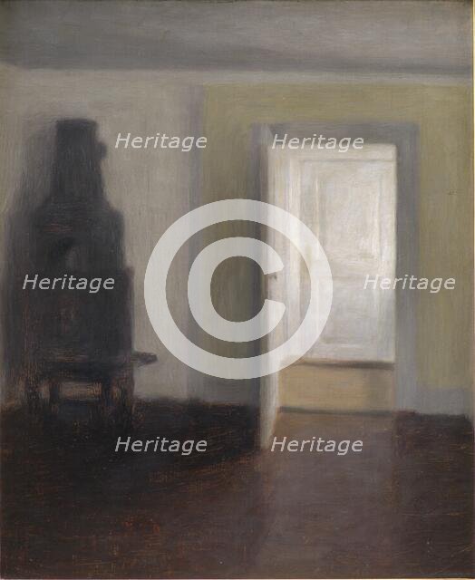 Interior - An Old Stove;The Old Jamb Stove, 1888. Creator: Vilhelm Hammershøi.