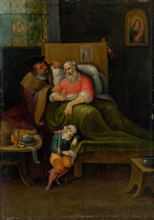To Visit the Sick (Seven Works of Mercy), c. 1620. Creator: Francken, Frans, the Younger (1581-1642).