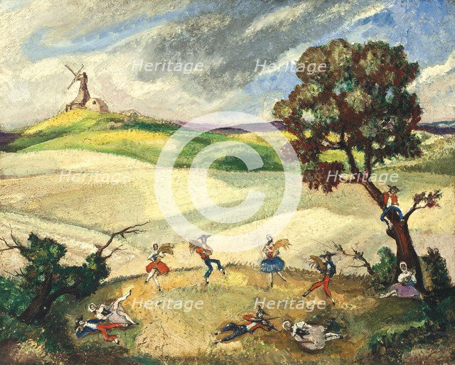 Set design for the ballet La Fille mal gardée (The Wayward Daughter) by J. Dauberval.