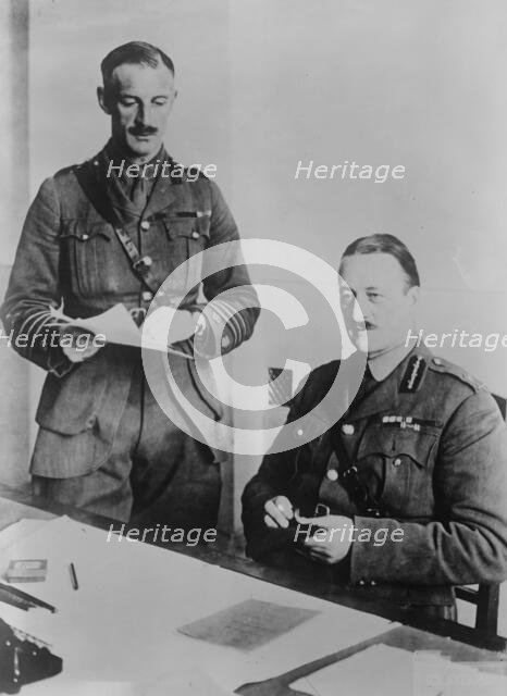 Lt. Col. J. M. Blair, Maj. Gen. Knox, 1918. Creator: Bain News Service.