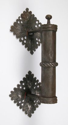 Door handle and two Escutcheon plates, German, 16th century. Creator: Unknown.