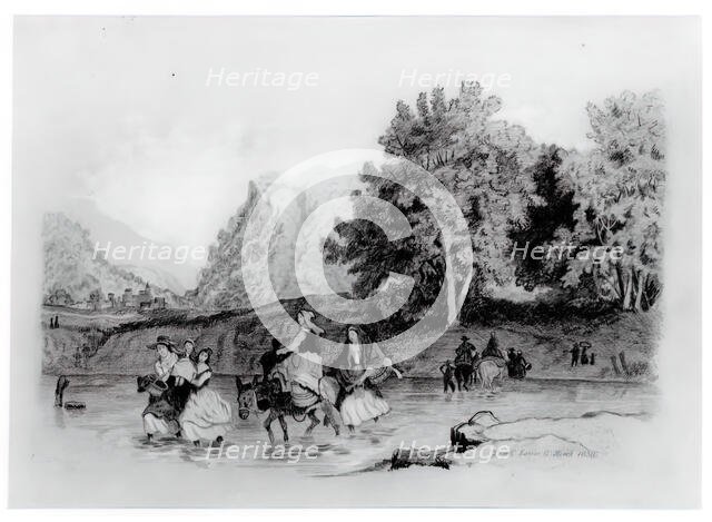 (Untitled) (Spanish Scene), 1858. Creator: Thomas Eakins.