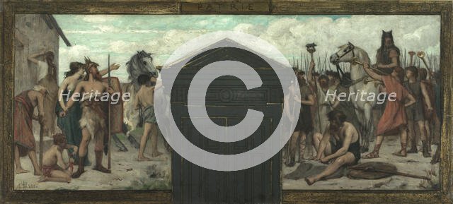 Esquisse pour la mairie du 15e arrondissement : La Patrie, between 1883 and 1884. Creator: Franois Alfred Delobbe.