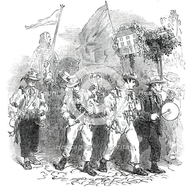 Lichfield "Greenhill Bower" - the Morris Dancers, 1850. Creator: Unknown.