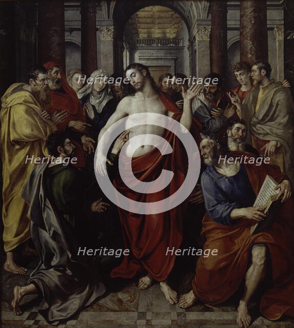 The Incredulity of Thomas, 1574. Creator: Martin de Vos.