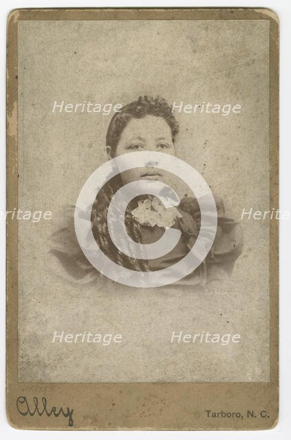 Cabinet card of an unidentified member of the Vass family, 1880-1917. Creator: Sidney Rufus Alley.