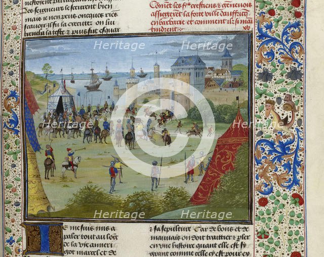 The siege of Mahdia, 1390, ca 1470-1475. Creator: Anonymous.