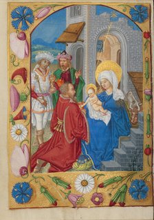 The Adoration of the Mag; Book of Hours, early 16th century. Creator: Unknown.