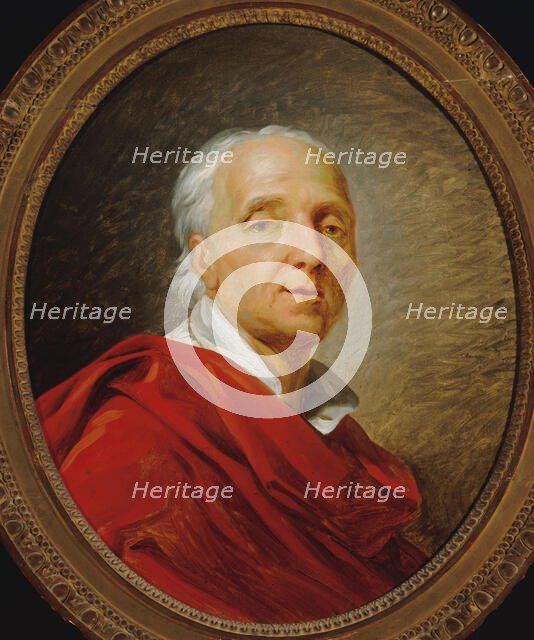 Portrait of Denis Diderot (1713-1784), 1784. Creator: Berthélemy, Jean-Simon (1743-1811).