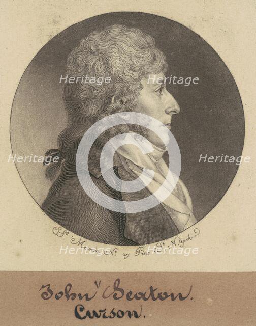 John Curzon Seton, 1798. Creator: Charles Balthazar Julien Févret de Saint-Mémin.