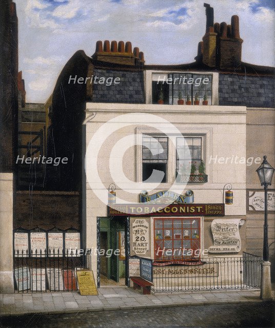 'Allen's Tobacconist Shop, Hart Street, Grosvenor Square', 1841. Artist: Robert Allen